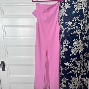 Solace London Pink Strapless Gown